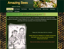 Tablet Screenshot of amazingbees.com.au